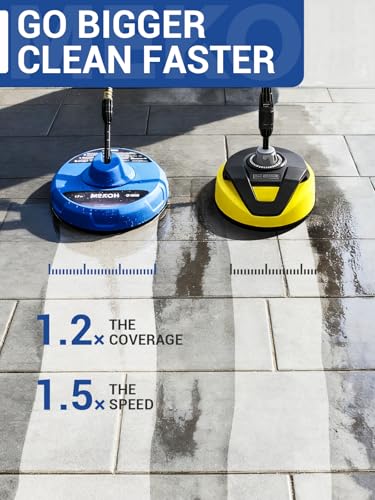 MEKOH Large Patio Cleaner Attachment for Karcher K2, K3, K4 | 31cm Cleaning Path, Max. 180 bar, Karcher Pressure Washer Accessories for Wooden Decking, Brick Paving, Stone Floor Cleaning