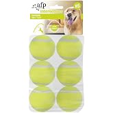 ALL FOR PAWS Dog Tennis Balls for Dogs, Great for Mini Ball Launcher, 6 Pack 2 Inch Tennis Balls