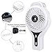 EMDMAK Mini Handheld Cooling USB Misting Fan with Rechargeable Battery for Home Office and Travel (White)