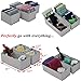 Drawer Organizer - Foldable Fabric Storage Bins 3 Set (Gray) - eBook Included - 100% Clutter Free - Great Baby Closet Organizer, Clothing Storage, Toy Storage - Keeps Underwear, Bras, Socks, Onesies