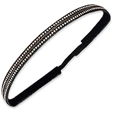 Sweaty Bands Womens Girls Headband - Non-Slip Velvet-Lined Sparkly Hairband - Bling I'm a Stud 3/8-Inch
