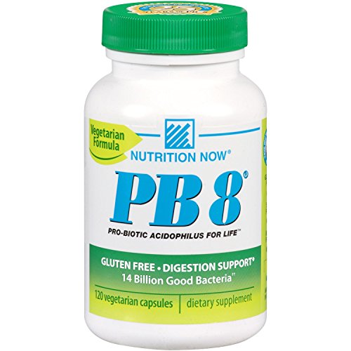 Now PB 8 Pro-Biotic Acidophilus Capsules, Vegetarian, 120-Count Bottles 60 Servings