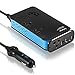 Safergo Ultra-Slim 200W Car Power Inverter DC 12V to AC 110V with 3 Outlets &3.4A Dual USB Ports