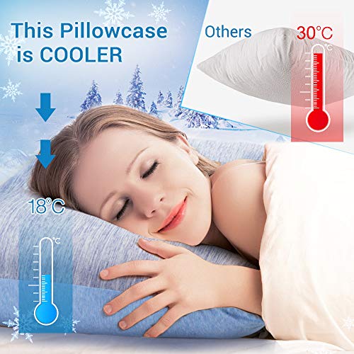 LUXEAR Cooling Pillow Cases, 2 Pack ArcChill Cool Pillowcases with DoubleSide Design [Cooling