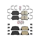 AmeriBRAKES Front Rear Ceramic Disc Brake Pads Kit