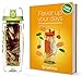 Hydracy Fruit Infuser Water Bottle - 32 oz Sports Bottle - Time Marker & Full Length Infusion Rod + 27 Fruit Infused Water Recipes eBook Gift - Lime Green