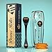 Derma Roller For Face 540 Titanium Needles 0.25mm by Matykos Non Invasive Microneedling Tool BONUS Storage Case, 10 Compressed Facial Sponges, Brochure, and Gift Box