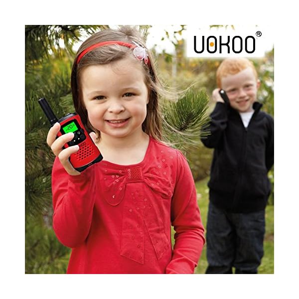 Kids-Walkie-Talkies-UOKOO-4-Mile-Range-22-Channel-FRSGMRS-Pair-of-Walkie-Talkies-for-Kids-Toys-1-Pair-Red