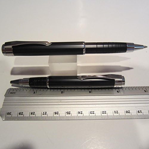 Set of 2 Terzetti Expander Telescopic BLACK Mini Ballpoint Pen-Metal Body