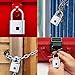 Fingerprint Padlock, Uervoton Gym Lock for Locker, Sports, School & Employee Locker, Outdoor, Fence, Hasp and Storage - All Weather Metal and Steel IP65 (No App Lock) (Silver)