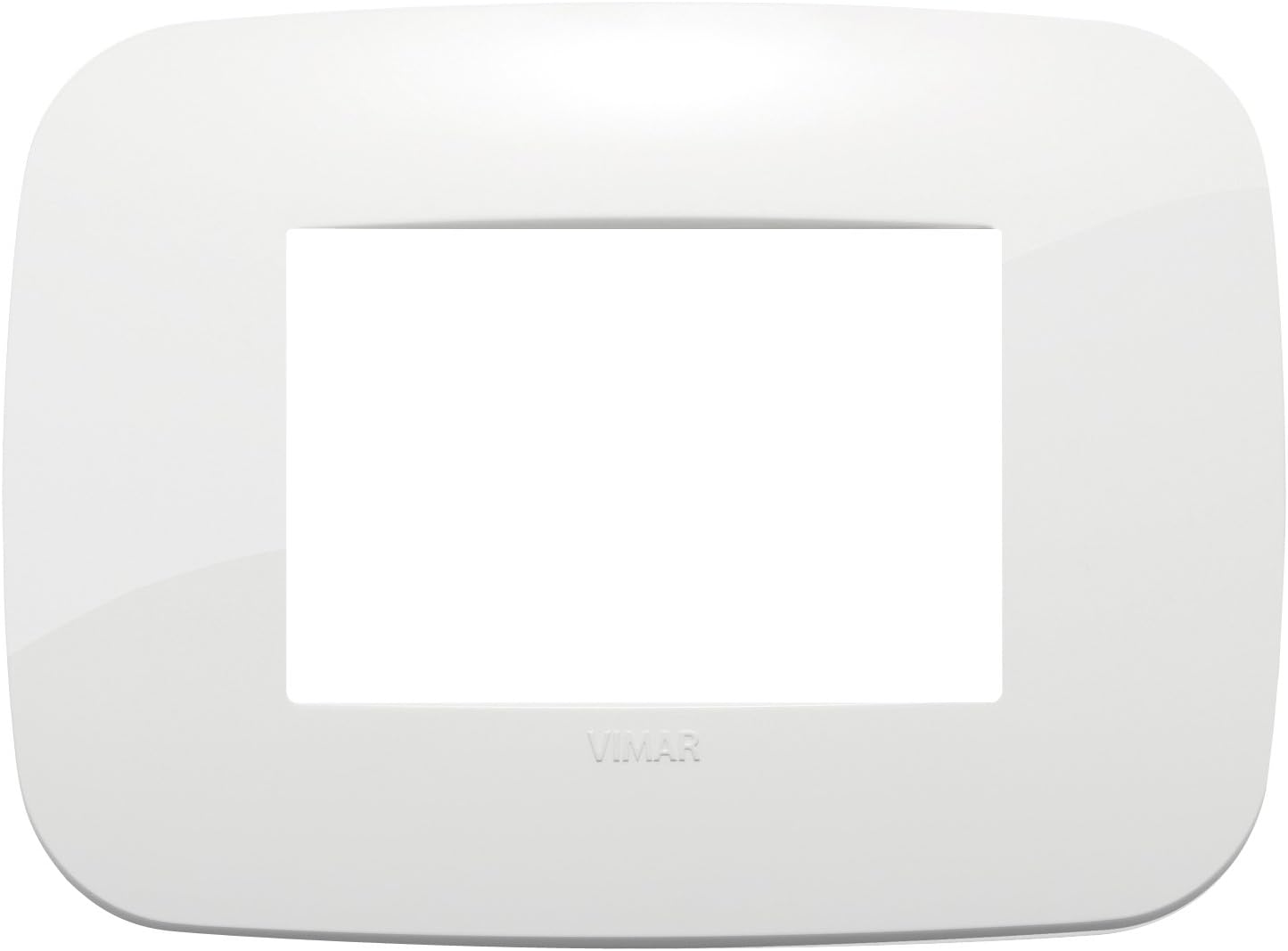 VIMAR 3 M White Round Wall Plate for Series arké, Size 3 moduli, Civil, Bianco
