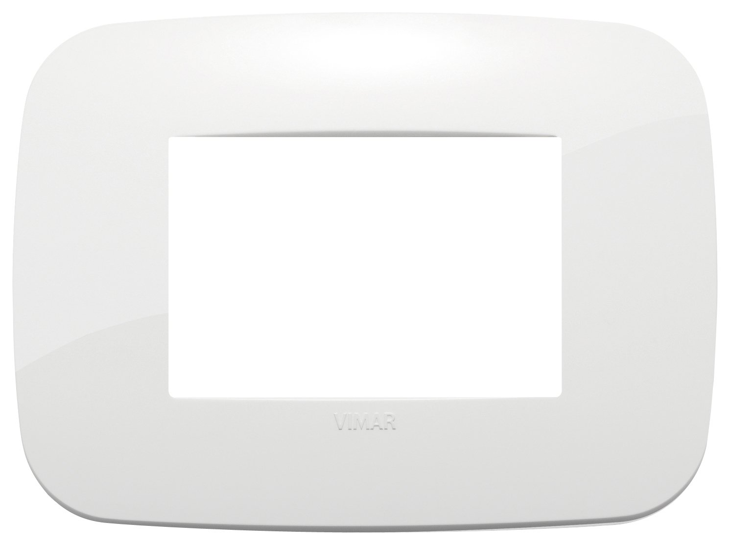 VIMAR 3 M White Round Wall Plate for Series arké, Size 3 moduli, Civil