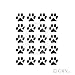 Animal Paw Prints Vinyl Wall Pattern Decal Stickers (set of 21 3.5