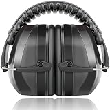 Fnova 34dB Highest NRR Safety Ear Muffs - Professional Ear Defenders for Shooting, Adjustable Headband Ear Protection/Shooting Hearing Protector Earmuffs Fits Adults to Kids