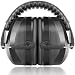 Fnova 34dB Highest NRR Safety Ear Muffs - Professional Ear Defenders for Shooting, Adjustable Headband Ear Protection/Shooting Hearing Protector Earmuffs Fits Adults to Kids