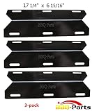 Hongso PPA241 Grill Heat Plate Shield Tent for Charmglow, Nexgrill 720-0230, 720-0036-HD-05 Replacement Parts, 3-Pack 17 1/4 inch Porcelain Steel BBQ Burner Cover Flame Tamer