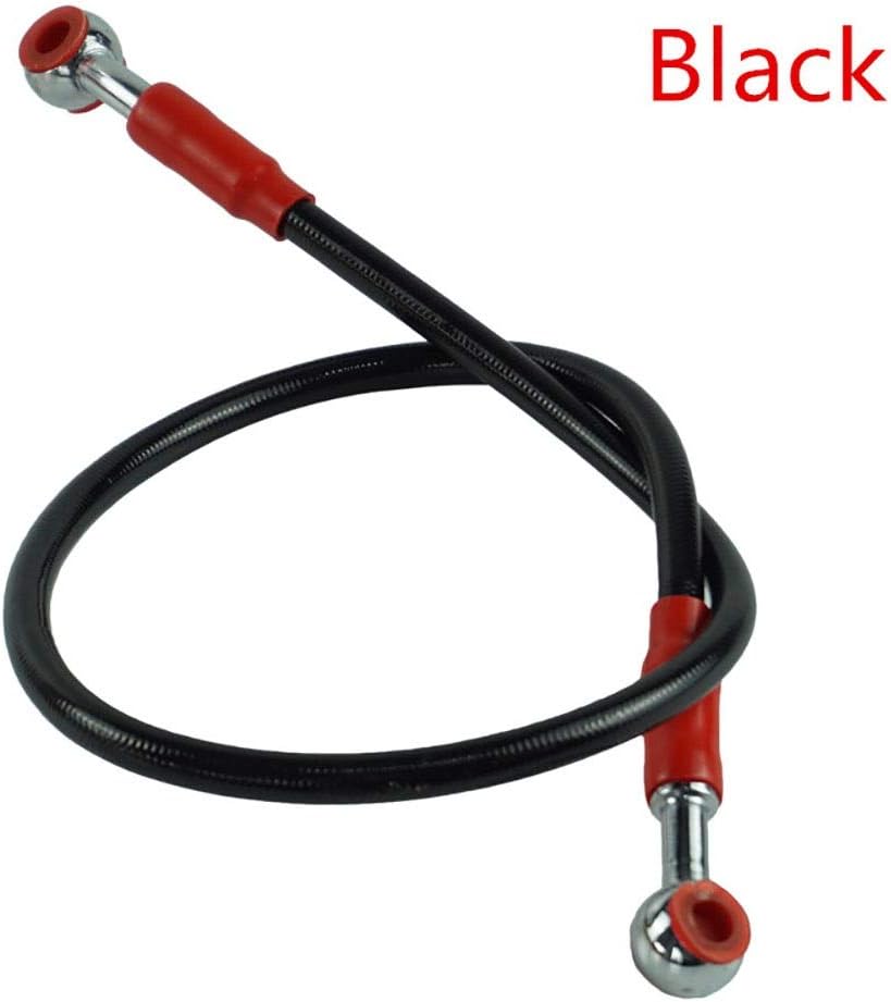 Motorcycle Brake Braided Steel Hydraulic Brake Clutch Oil Hose Line Pipe Tube 60cm To 120cm Fit ATV Dirt Pit Bike Racing Motorcycle Accessories Motorcycle brake (Color : Black-1.0)