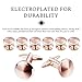 HAWSON Cuff links Mens and Studs Tuxedo Set Rose Gold Color with Platinum Finish Two Cufflinks for men with Six Shirt Studs Individually Wrapped in Stylish Velvet Gift Bag