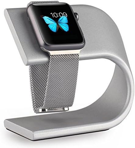 Apple Watch Stand Series 1 / Series 2 Smart Watch Charge Dock Station Sturdy Aluminum Platform 7000 Series 38 / 42 mm / Nike Accessory Sport Charging Holder Station For Men (Grey)