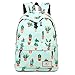Backpacks Pineapple University Bookbag Cactus Daypack Lightweight Canvas College Bags by AOAKY (Green-Cactus)