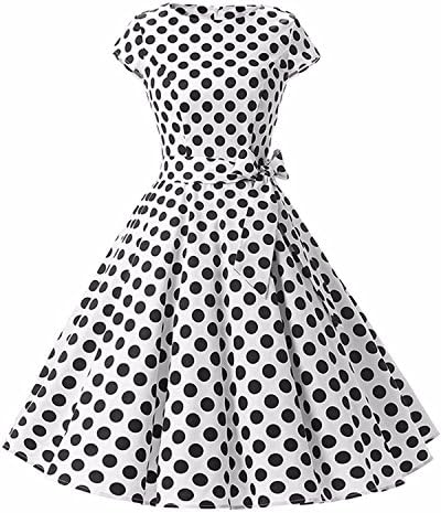GIKING Women's Vintage Hepburn Cocktail Dress Bridesmaid 1950s Swing Party Dress