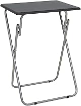 Unibos Folding Table Picnic Garden BBQ Side Table Compact Black Metal Legs view 4
