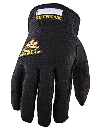 SetWearEZ-Fit Gloves, Pair Large (Size 10) Approximatly 4-4.5" / 10.16-11.43cm, Black/Black