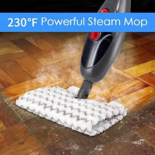 Moolan steam Mop, 12in1 MultiFunctional Floor Steamer Cleaner with Dualsided Dirt Grip Pads