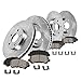 Callahan BRAKE PARTS Brake Kit for 11-16 Hyundai Elantra, 12-16 Veloster, 14-16 Kia Forte Forte5 Drilled & Slotted Brake Rotors and Ceramic Brakes Pads Front and Rear Replacement