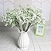 Fanng Artificial Baby Breath Gypsophila White Real Touch Fake Flowers for Wedding Party Bridal Bouquet DIY Home Garden Decoration(12pcs)