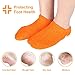 (4PC) Moisturizing Socks,Heel Spa Socks, Soft Gel Socks Inner Lining Infused with Essential Oils and Lotions -Best for Cracked Heel,Rough Calluses,Soften Dry feet/for Women & Men. (Black & Orange)
