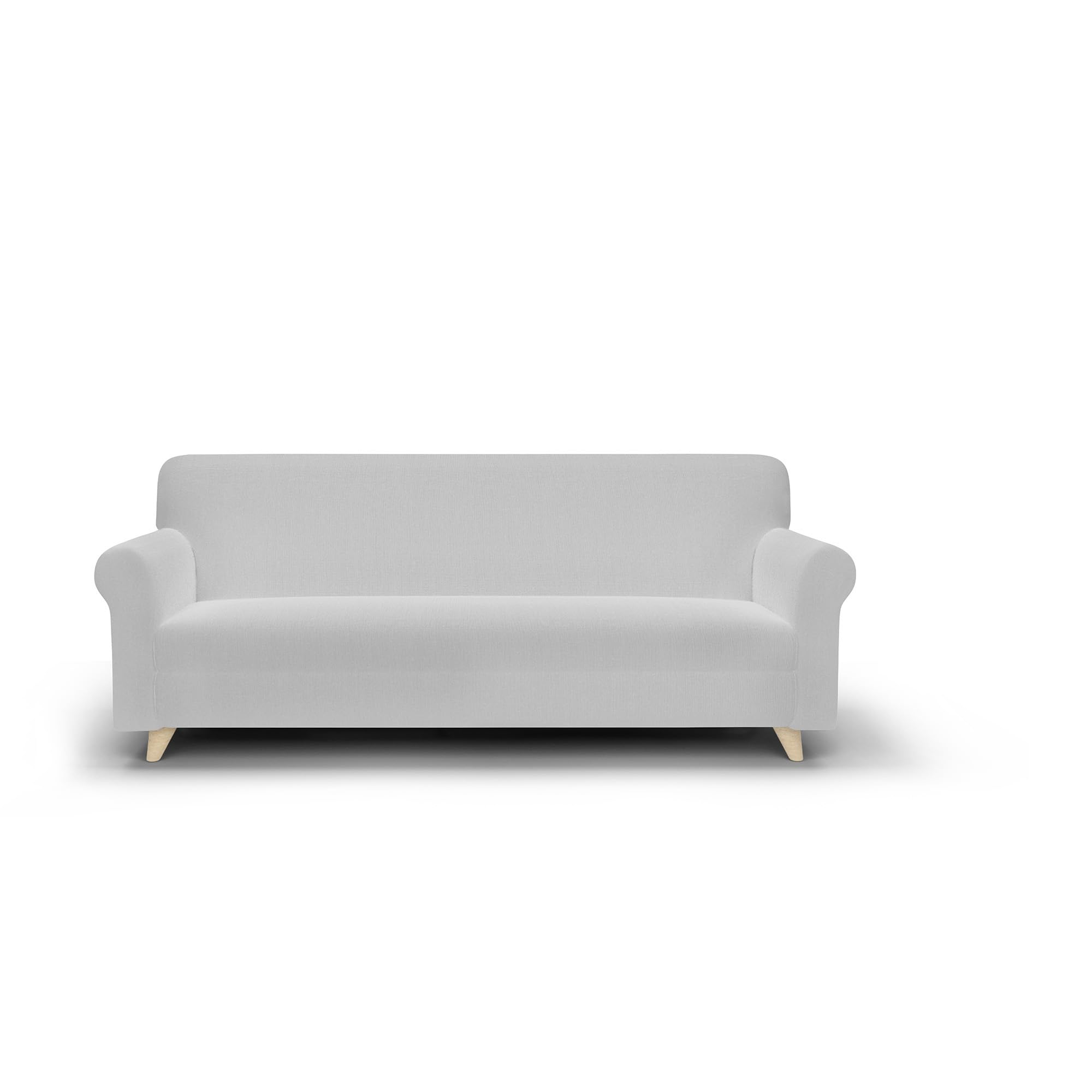 Italian Bed Linen DAHLIA Elastic Sofa Cover, Polyester, Light Grey 3 Seater