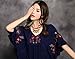 Ashir Aley Batwing Floral Embroidered Loosen Peasant Butterfly Mexican Blouse