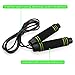 Jump Rope for Women,Men&Kids,Crossfit Jump Rope ,With Memory Foam Handles & Weighted Speed Cable & Fitness Workout, Jumping Exercise, Skipping, MMA and Boxing - Black