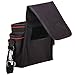 NoCry Heavy Duty Canvas Tool Pouch with 7 Roomy Pockets, 10 Tool Loops, Adjustable Waist Strap, and Sturdy Hook'n'Loop Belt Flap. Black