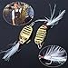 Fishing Lures Gold Metal Jig Lures Crankbait Casting Sinker Swimbaits Fishing Spoons with Treble Hooks and Feathers Bait for Striped Bass Lures Trout Freshwater Saltwater Fishing (Pack of 4)