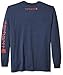CarharttmensLoose Fit Heavyweight Long-Sleeve Logo Sleeve Graphic T-ShirtDark Cobalt Blue/RedX-Large