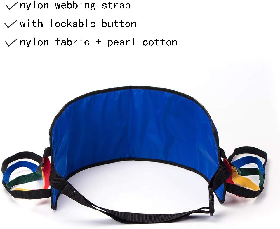 Fushida Stand Assistance Belt - Standing Sling for Transfer - Padded Patient Lift Sling Stand Assist Sling 300lb Weight, Quicker Easier Safer Transfers & Toileting(FYH290-BLUE): Health & Personal Care