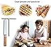 ORIGINAL Crepe Batter Spreader and Spatula Set - Stainless Steel and Wooden Handle - 2 Large Pieces For Crepe Pan Maker Machine
