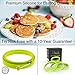 YumYum Utensils Premium Silicone Egg Ring / Pancake Mold. Box of 3 Green Round Nonstick Egg Rings.