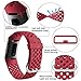 Wepro Band Compatible with Fitbit Charge 4 Bands for Women Men, Compatible with Fitbit Charge 3 Bands, Waterproof Breathable Holes Sport Strap for Charge 4/Charge 3/Charge 3 SE, Large, Wine Red