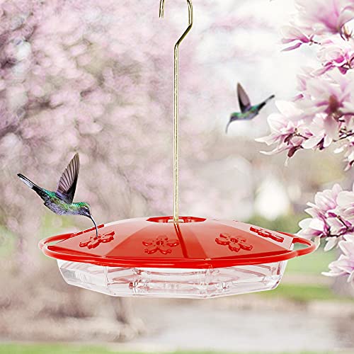 Juegoal Hummingbird Feeder with 8 Feeding Ports, Hanging Design for