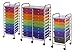 Blue Hills Studio SC6MC Storage Cart 6-Drawer (Standard and Deep) Multi-Colored