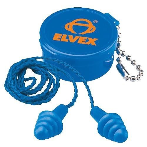 Elvex quattro corded reusable ear plug with container, …