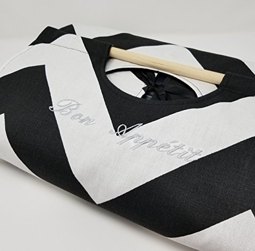 Bon Appetit Black Chevron 9x13 Dish Tote, Handcrafted in America, Old-Fashioned Casserole Carrier - Thumbnail 6