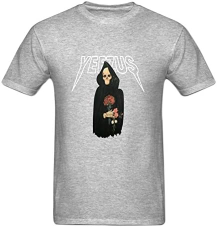 Dorenes Yeezus Tour Kanye West PacSun Men's Short Sleeve Round Collar T Shirts M Grey