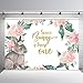 COMOPHOTO 1st Birthday Spring Florals Little Bunny Backdrop Some Bunny is Turning One Photo Background Rabbit Newbornn Baby Shower Theme Party Decoration 7x5ft Cloth