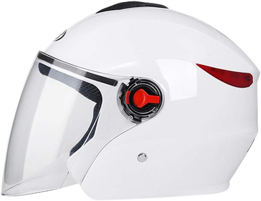 Sponsi New Motorcycle Helmet Open Face Racing Helment Hat All Year Round Use Comfortable Half Helmet with Sun Visor for Adult Men Women