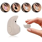 Mini Smallest PChero Invisible Wireless Bluetooth Headphones Headset Earphones Earbuds with Mic For iPhone, iPad, Samsung, and Most Bluetooth Smartphones, Perfect for Using at Work Office - [Coffee]