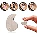Mini Smallest PChero Invisible Wireless Bluetooth Headphones Headset Earphones Earbuds with Mic For iPhone, iPad, Samsung, and Most Bluetooth Smartphones, Perfect for Using at Work Office - [Coffee]